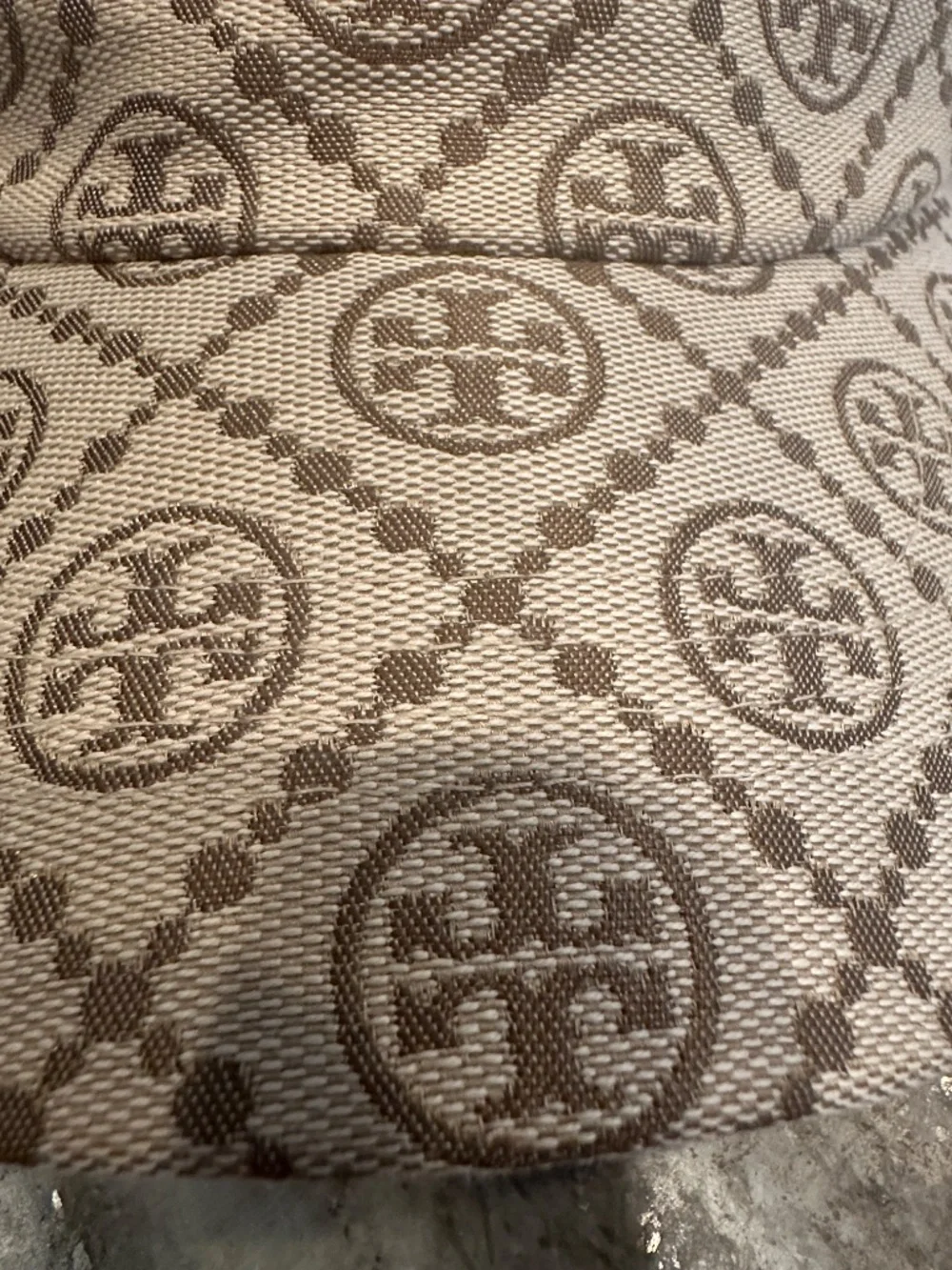 Tory Burch T Monogram Jacquard Visor Hazel NWOT